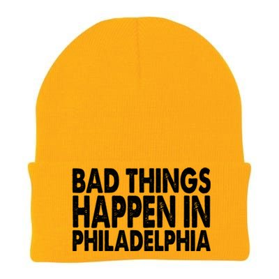 Distressed Bad Things Happen In Philadelphia Knit Cap Winter Beanie