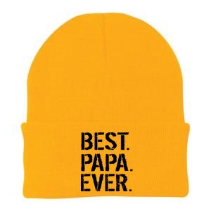 Distressed Best Papa Ever Father's Day Knit Cap Winter Beanie