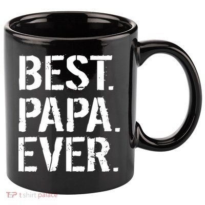 Distressed Best Papa Ever Father's Day 11oz C Handle Ceramic Mug