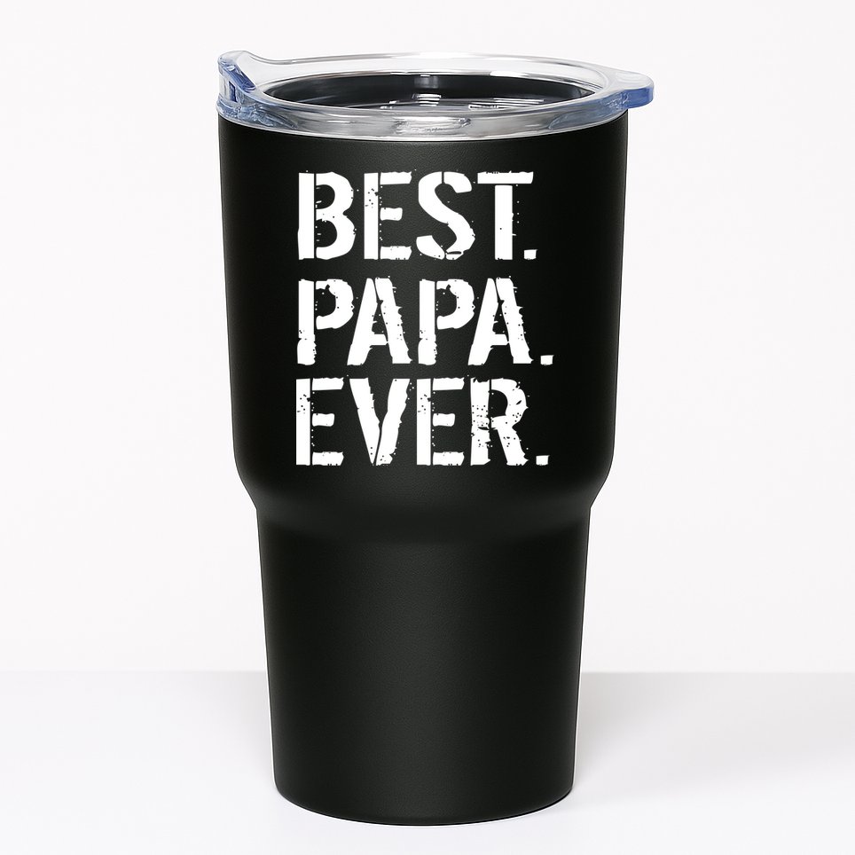 Distressed Best Papa Ever Father's Day Tumbler
