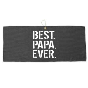 Distressed Best Papa Ever Father's Day Large Microfiber Waffle Golf Towel