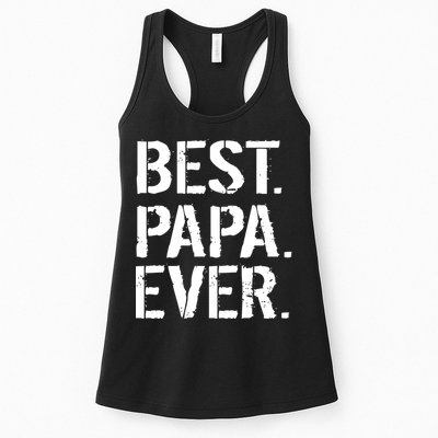 Distressed Best Papa Ever Father's Day Womens Tank Top