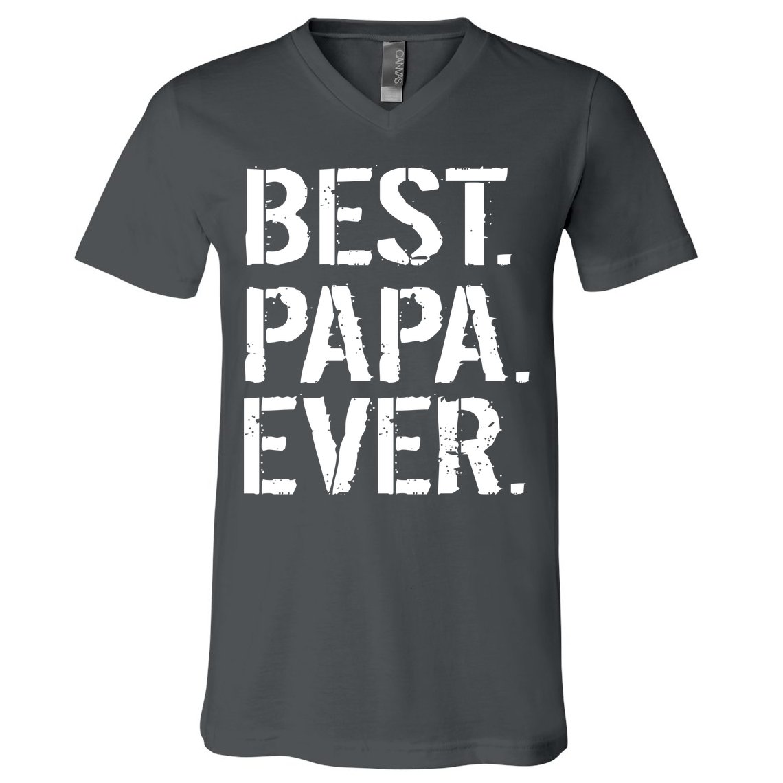 Distressed Best Papa Ever Father's Day V-Neck T-Shirt