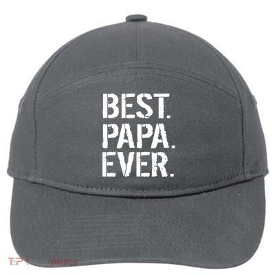 Distressed Best Papa Ever Father's Day 7-Panel Snapback Hat