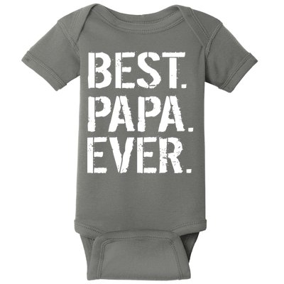 Distressed Best Papa Ever Father's Day Baby Bodysuit