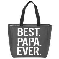 Distressed Best Papa Ever Father's Day Zip Tote Bag