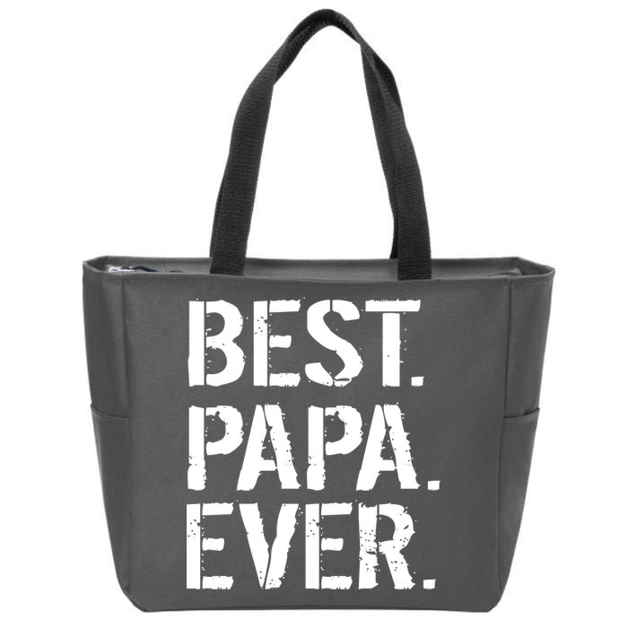 Distressed Best Papa Ever Father's Day Zip Tote Bag