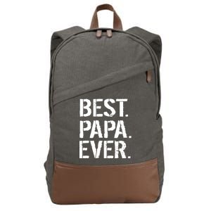 Distressed Best Papa Ever Father's Day Cotton Canvas Backpack