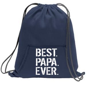 Distressed Best Papa Ever Father's Day Sweatshirt Cinch Pack Bag