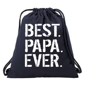 Distressed Best Papa Ever Father's Day Drawstring Bag