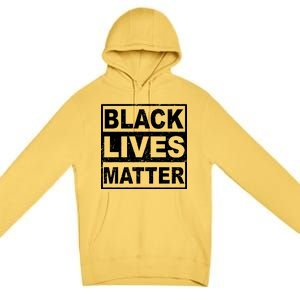 Distressed Black Lives Matter Logo Premium Pullover Hoodie