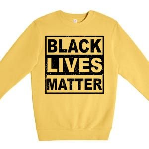 Distressed Black Lives Matter Logo Premium Crewneck Sweatshirt