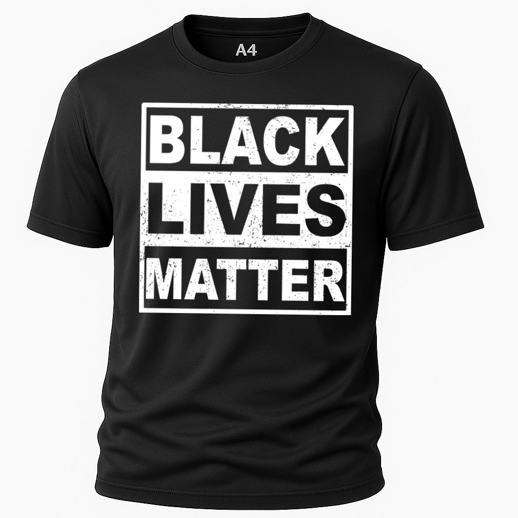 Distressed Black Lives Matter Logo Cooling Performance Crew T-Shirt