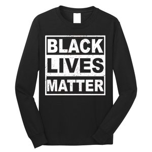 Distressed Black Lives Matter Logo Long Sleeve Shirt