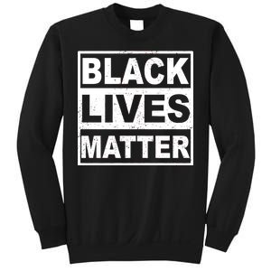 Distressed Black Lives Matter Logo Sweatshirt