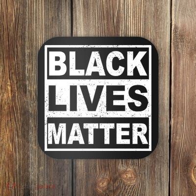 Distressed Black Lives Matter Logo Coaster