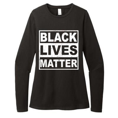 Distressed Black Lives Matter Logo Womens CVC Long Sleeve Shirt