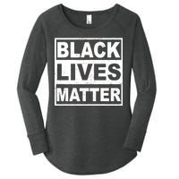 Distressed Black Lives Matter Logo Women's Perfect Tri Tunic Long Sleeve Shirt