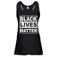 Distressed Black Lives Matter Logo Ladies Essential Flowy Tank