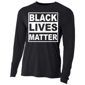 Distressed Black Lives Matter Logo Cooling Performance Long Sleeve Crew