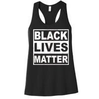 Distressed Black Lives Matter Logo Women's Racerback Tank