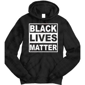 Distressed Black Lives Matter Logo Tie Dye Hoodie