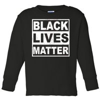 Distressed Black Lives Matter Logo Toddler Long Sleeve Shirt