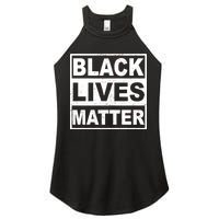 Distressed Black Lives Matter Logo Women's Perfect Tri Rocker Tank