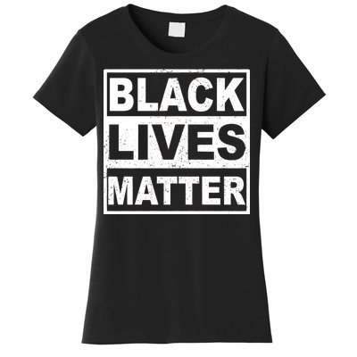 Distressed Black Lives Matter Logo Women's T-Shirt