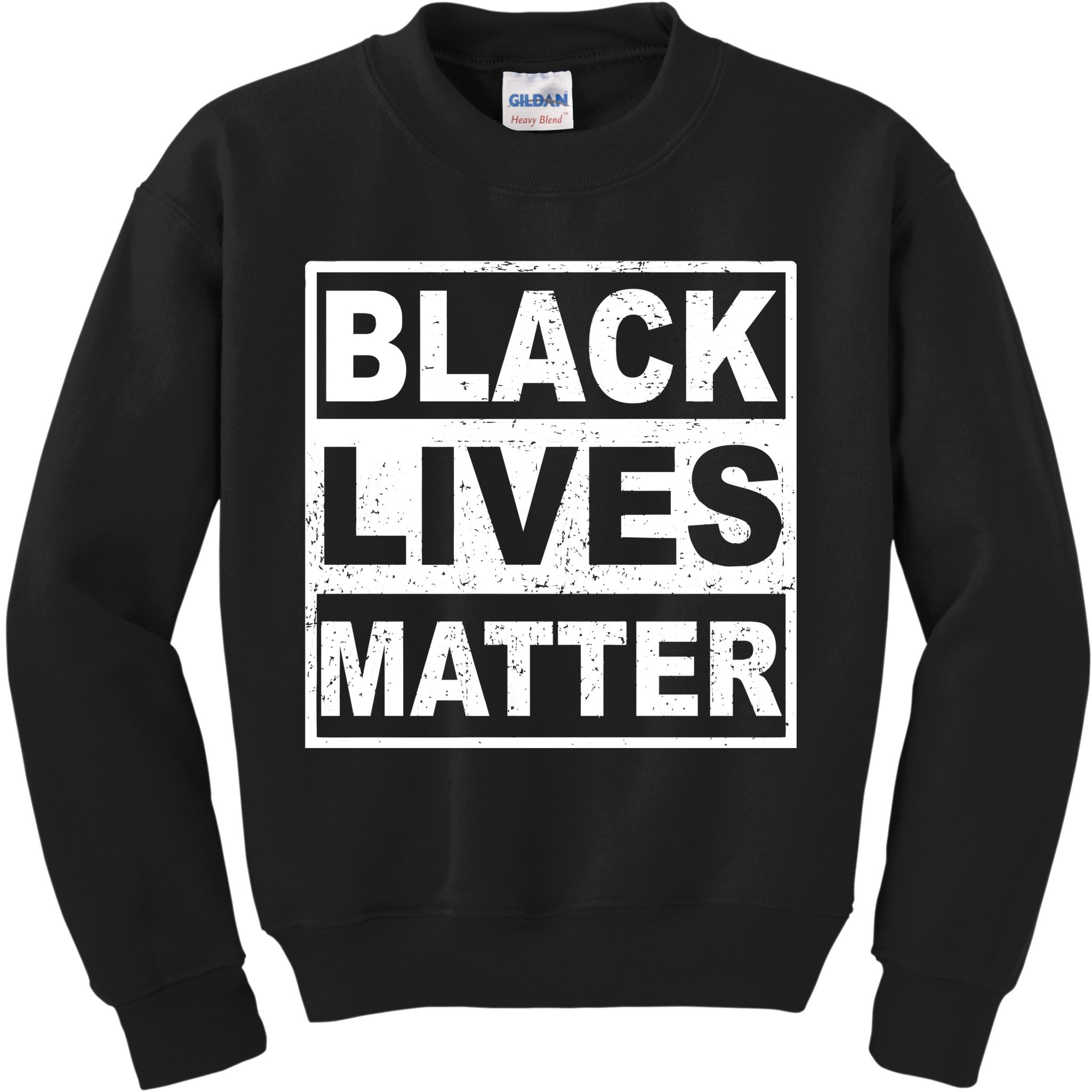 Distressed Black Lives Matter Logo Kids Sweatshirt