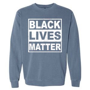 Distressed Black Lives Matter Logo Garment-Dyed Sweatshirt