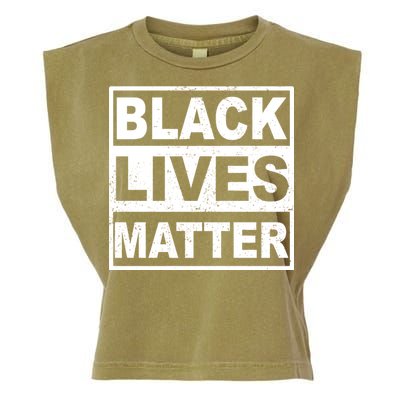 Distressed Black Lives Matter Logo Garment-Dyed Women's Muscle Tee