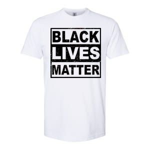 Distressed Black Lives Matter Logo Softstyle CVC T-Shirt