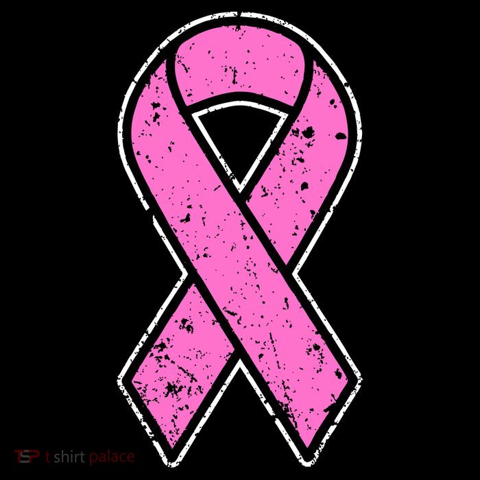 Distressed Breast Cancer Awareness Pink Ribbon Drawstring Bag