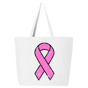 Distressed Breast Cancer Awareness Pink Ribbon 25L Jumbo Tote