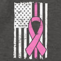 Distressed Breast Cancer Ribbon Flag Vector Backpack