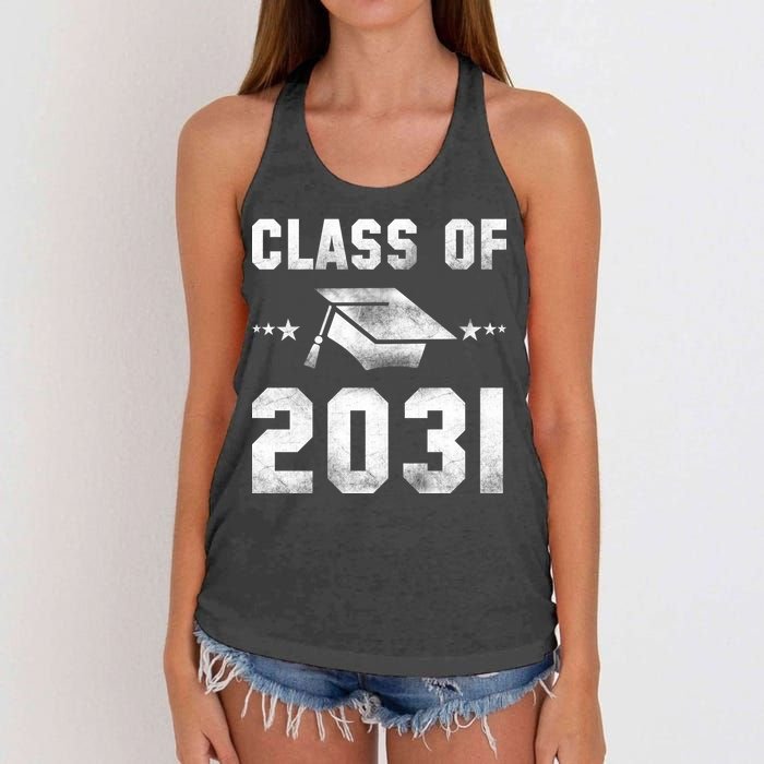 Distressed Class Of 2031 Women's Knotted Racerback Tank
