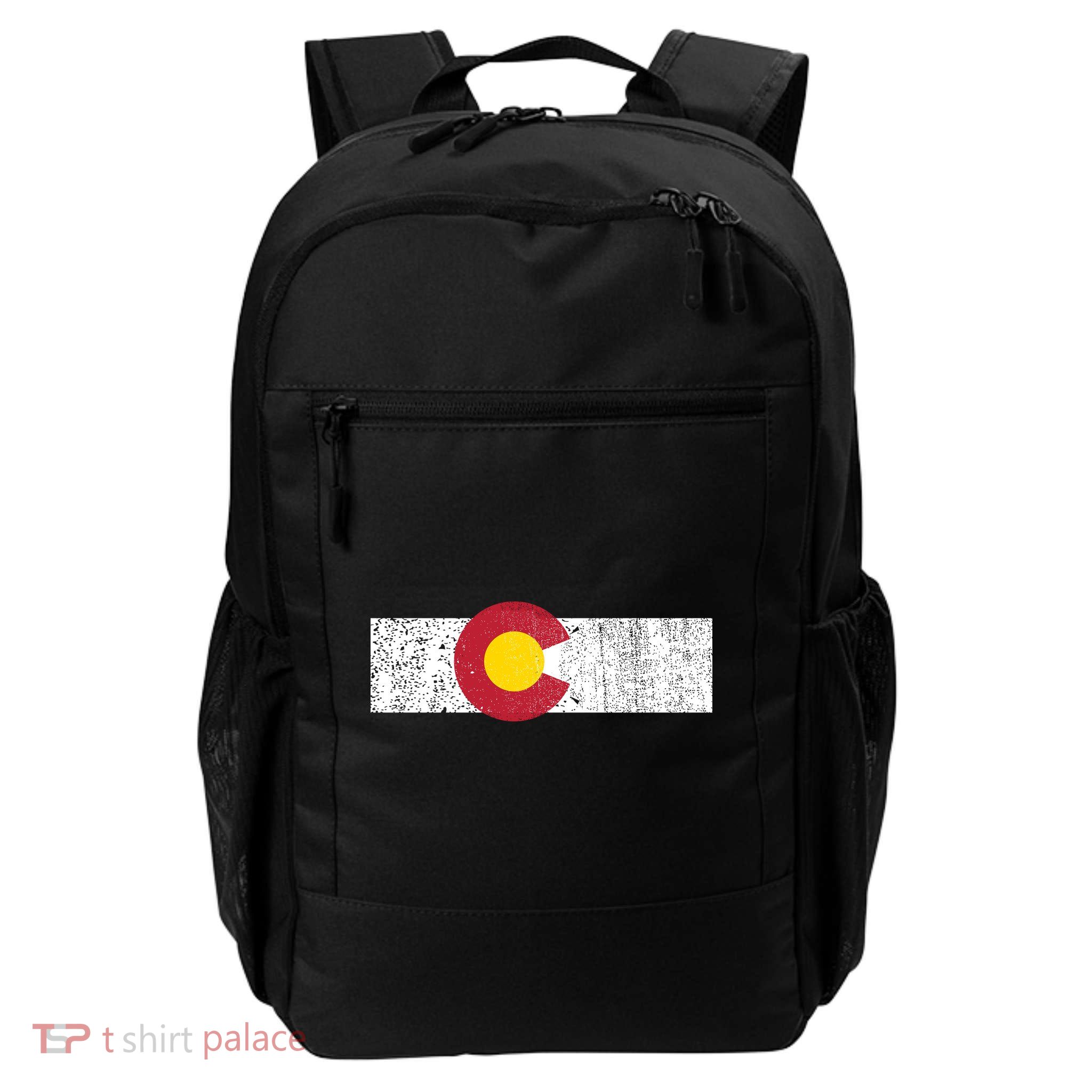 Distressed Colorado State Flag Denver Co Patriotic Daily Commute Backpack