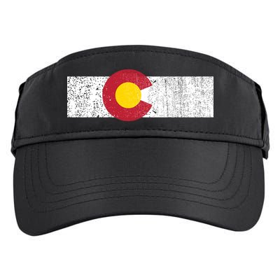 Distressed Colorado State Flag Denver Co Patriotic Adult Drive Performance Visor