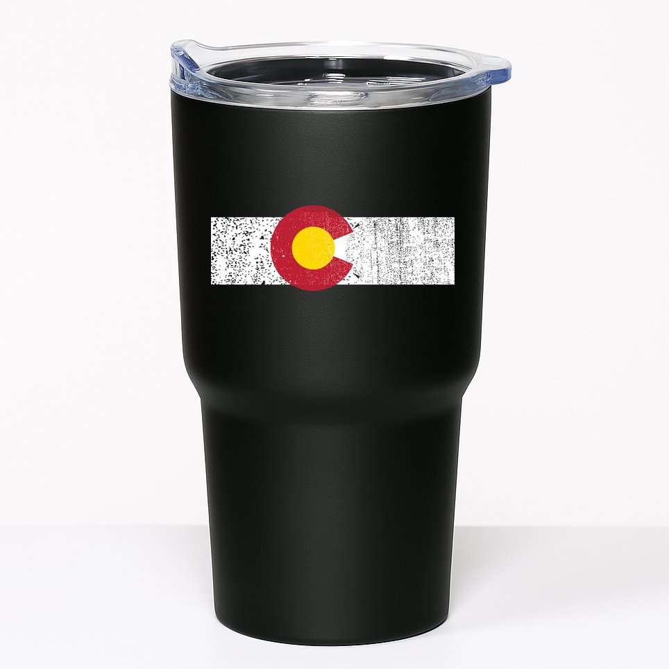 Distressed Colorado State Flag Denver Co Patriotic Tumbler