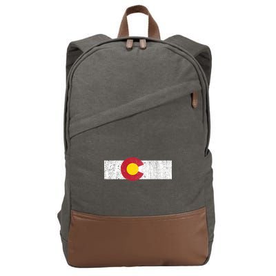 Distressed Colorado State Flag Denver Co Patriotic Cotton Canvas Backpack