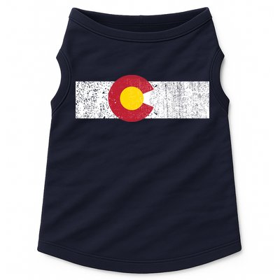 Distressed Colorado State Flag Denver Co Patriotic Doggie Tank