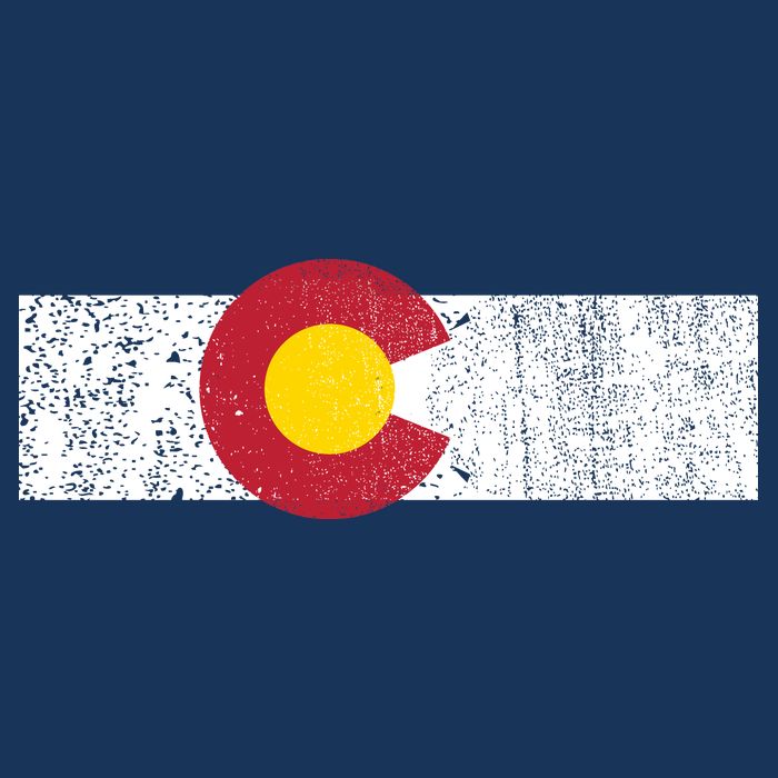 Distressed Colorado State Flag Denver Co Patriotic Sustainable Knit Beanie