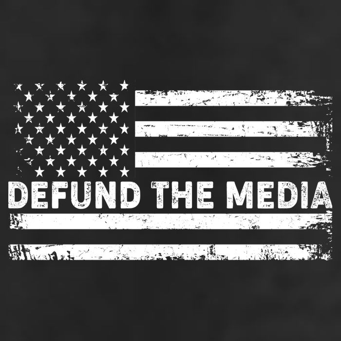 Distressed Defund The Media American Flag Adult Drive Performance Visor