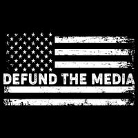 Distressed Defund The Media American Flag Baby Bodysuit