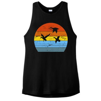 Distressed Duck Hunting Ladies PosiCharge Tri-Blend Wicking Tank