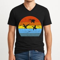 Distressed Duck Hunting V-Neck T-Shirt