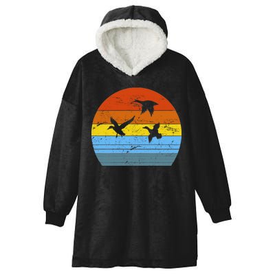 Distressed Duck Hunting Hooded Wearable Blanket