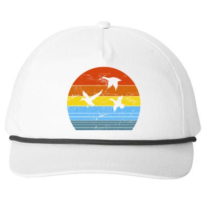 Distressed Duck Hunting Snapback Five-Panel Rope Hat