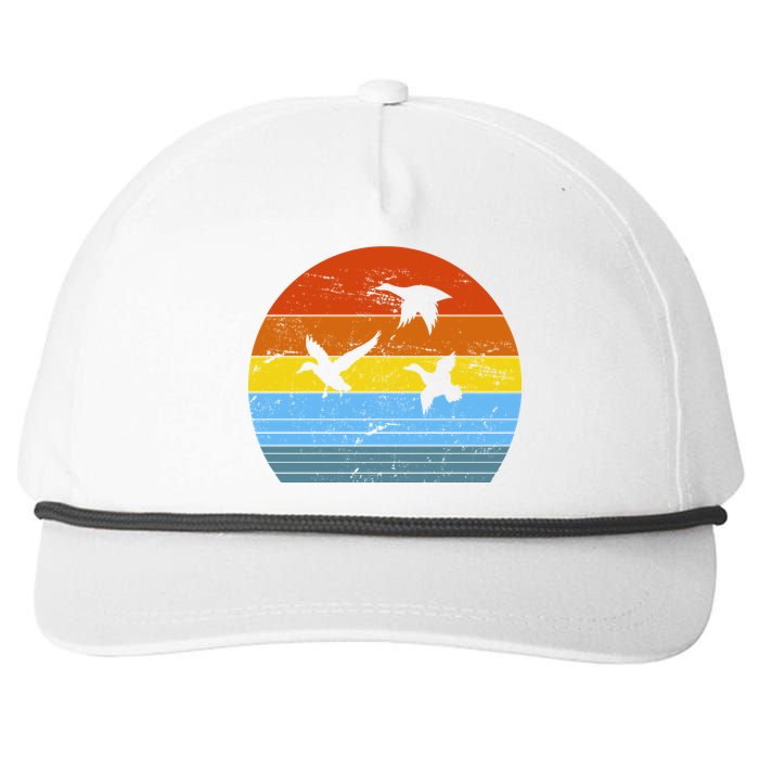 Distressed Duck Hunting Snapback Five-Panel Rope Hat